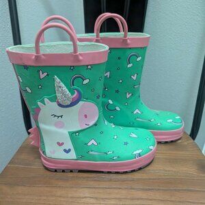 *3/$25* Toddler Girl's Unicorn Rain Boots - Size 11.5